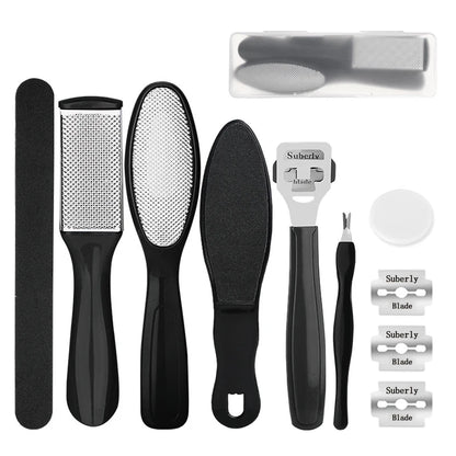 27PCS Pedicure & Manicure Foot Care Kit – Stainless Steel Tools for Callus Removal, Peeling, Exfoliating & Foot Scrubbing