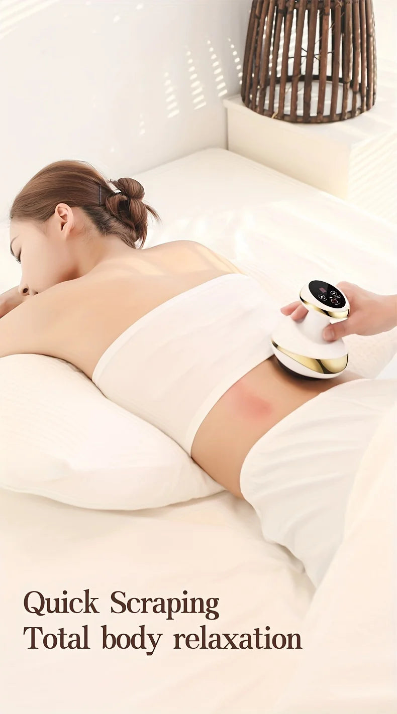 Electric Meridian Massage Brush Body Cupping Scraping Massager for Back & Abdomen