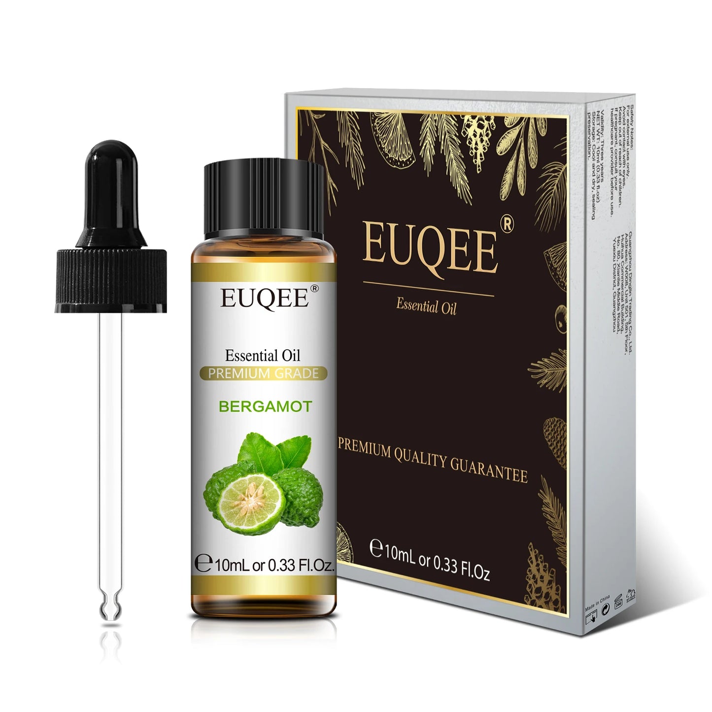 EUQEE 10ml Natural Plant Essential Oil with Dropper – Pure Lavender, Jasmine, Eucalyptus, Vanilla Oils for Diffuser, Humidifier, Aromatherapy
