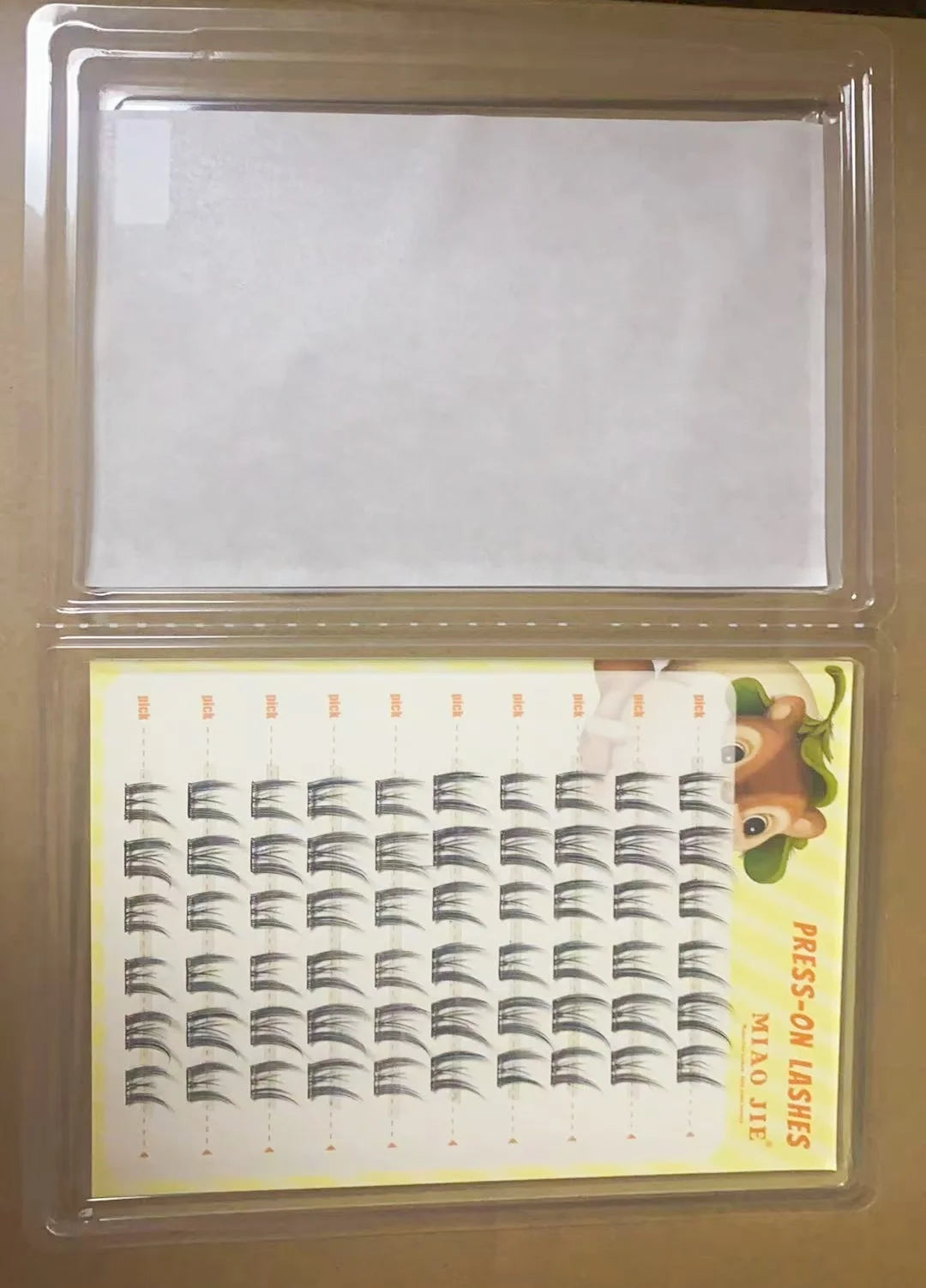 MIAOJIE No-Glue False Eyelashes – Easy 3-Step DIY Natural Look, Lightweight Reusable Lashes for Beginners, Sunflower Design