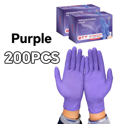 200/400 PCS Black Disposable Neoprene Gloves Powder Free Latex Free Cleaning Gloves