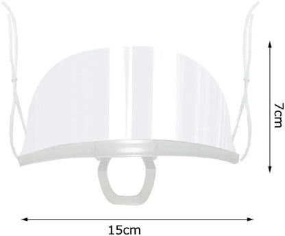 5-Pack Reusable Transparent Anti-Fog Face Shields – Plastic Mouth Covers for Restaurant, School, Salon, Beauty, or Tattoo Use