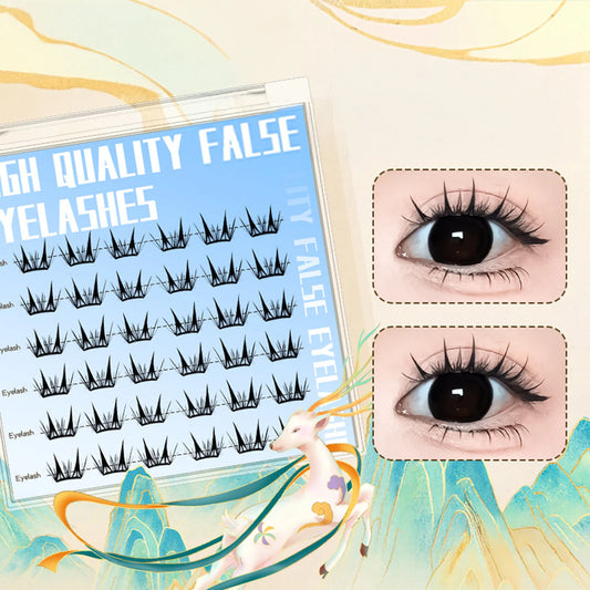 Press-On Lash Clusters 7–13mm – Natural Look Individual False Eyelash Clusters for DIY Lash Extension, Daily Wear & Cosplay