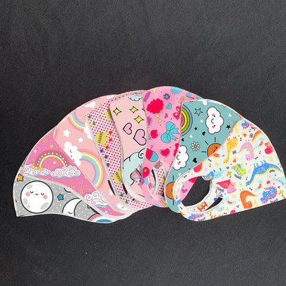 5PCS Washable Kids Face Masks – Reusable Cartoon Mouth Covers for Boys & Girls | Breathable, Comfortable, Dust-Resistant Design