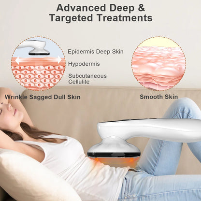 Electric Body Massage Device with Heat & Vibration – Rechargeable Abdominal & Full Body Sculpting Massager