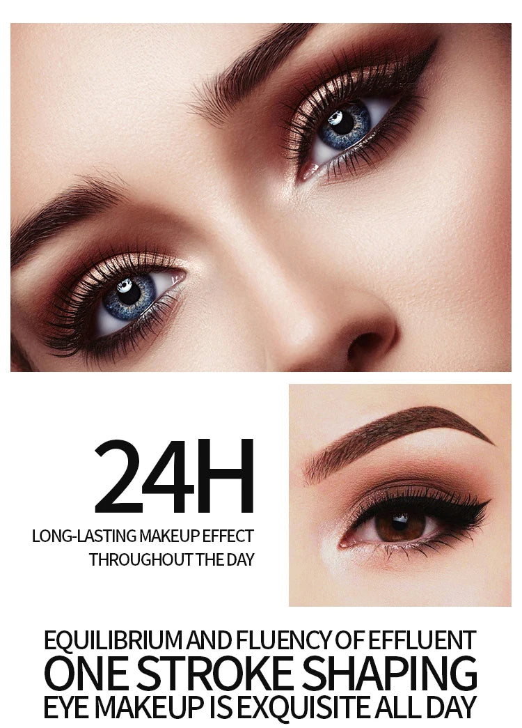 ANQINA 4D Waterproof Mascara & Liquid Eyeliner Set – Long-Lasting Curling Eye Makeup (Full Size)