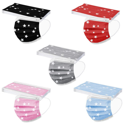 50PCS 3-Ply Disposable Face Masks with Ear Loops – Breathable Protective Masks for Adults, Bulk Pack Mascarillas Desechables