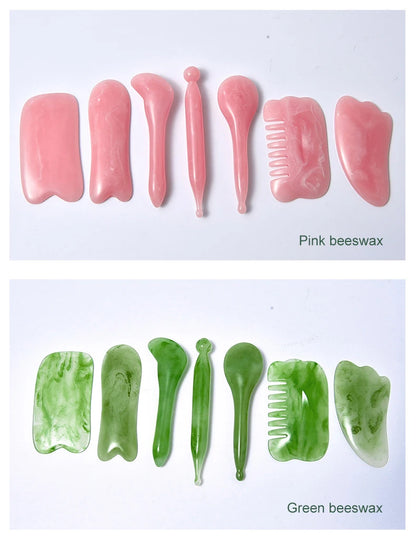 7-Piece Gua Sha Massage Tool Set – Face, Neck & Body Scraping Boards for Skin Care & Relaxation