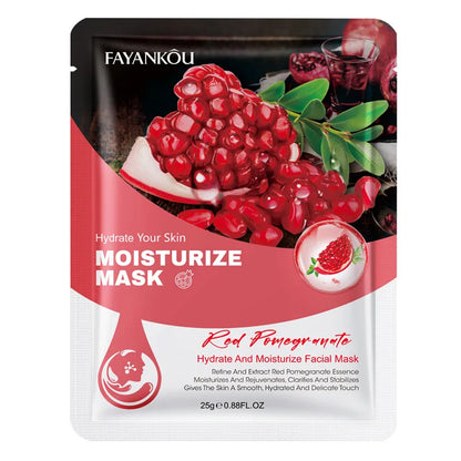 10 Pcs Fruit Facial Masks – Moisturizing, Brightening & Firming Korean Skincare Sheet Masks for Hydrating Face Care