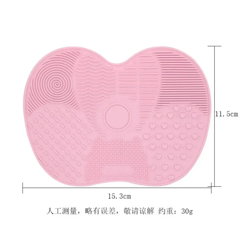 Silicone Makeup Brush Cleaning Mat – Colorful Textured Scrubber Pad for Deep Cleaning Cosmetic Brushes