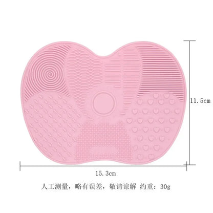 Silicone Makeup Brush Cleaning Mat – Colorful Textured Scrubber Pad for Deep Cleaning Cosmetic Brushes