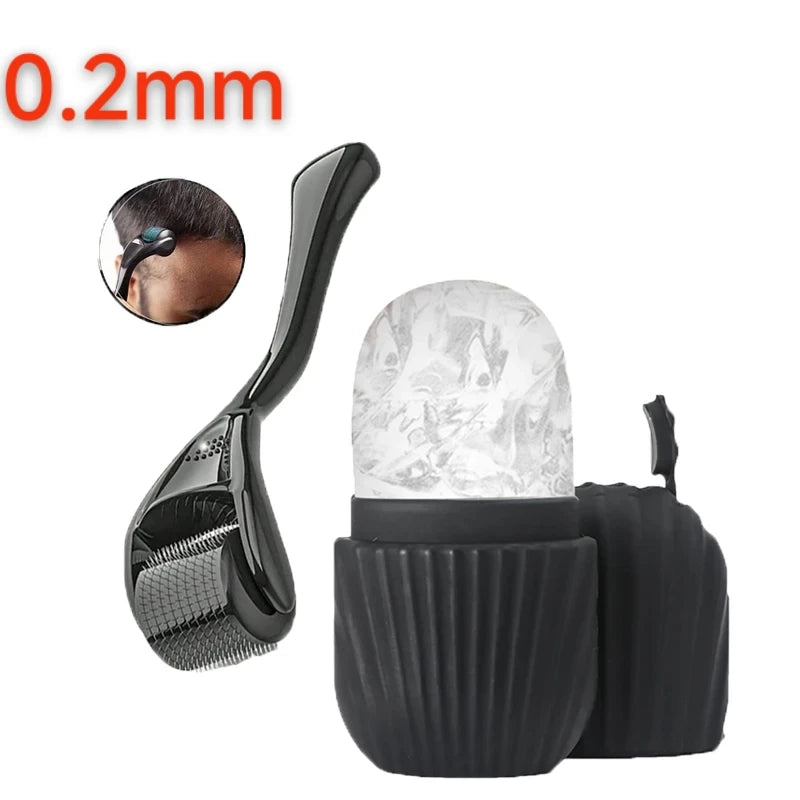 Ice Roller & Micro Needle Facial Roller Set Skin Care Face Beard Beauty Tool