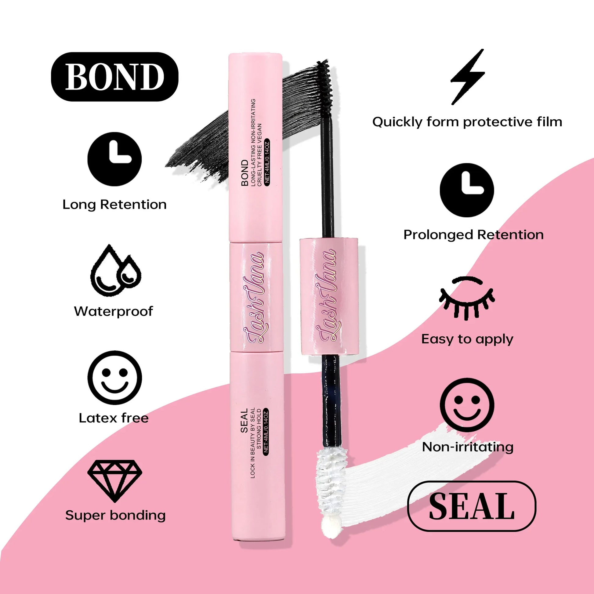 DIY Lash Extension Kit 200PCS Cluster Lashes 8–14mm w/ Bond Seal & Tweezers