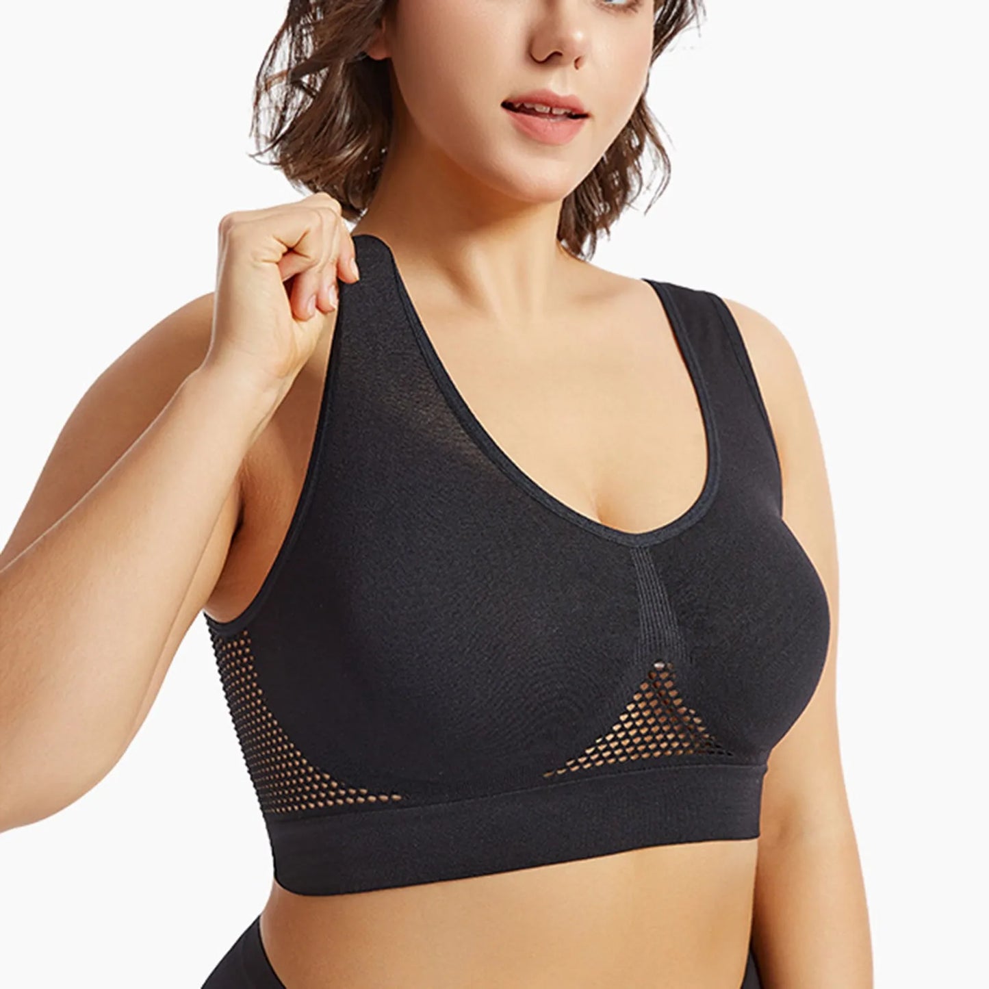 Women’s Sports Bra – Breathable Support Yoga & Running Bra, Soft Shock-Absorbing Fitness Top (No Underwire)