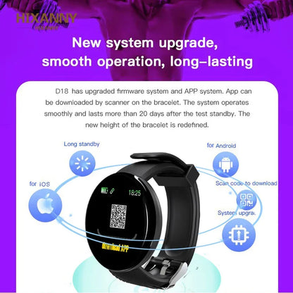 XMSJ Smart Watch Fitness Tracker | Heart Rate & Sleep Monitor | Activity Tracker | Round Touch Screen | Android & iOS