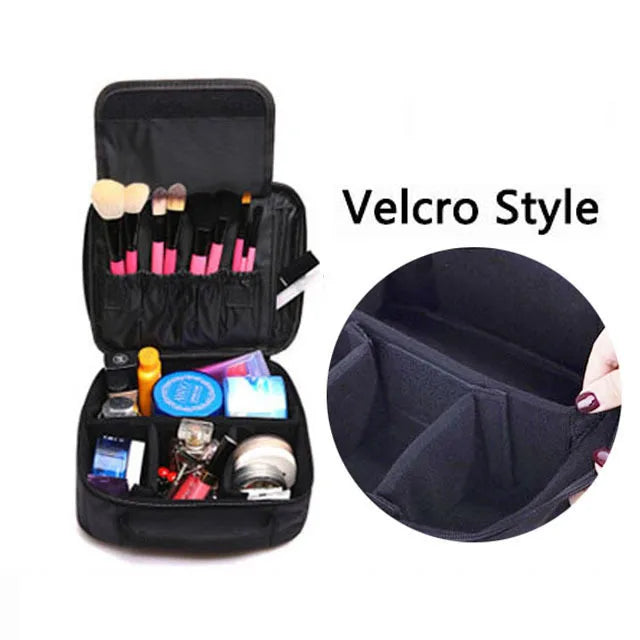 Professional Makeup Case – Women’s Cosmetic Organizer, Brush & Nail Tool Storage Box, Beauty Travel Suitcase
