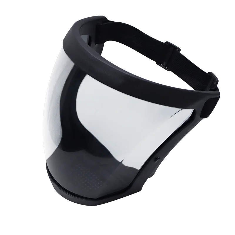 Reusable Work Protection Mask with Transparent Face Shield – Anti-Splash Facial Protector with Silicone Seal & Respiratory Filter for Kitchen, Food Service, and Industrial Use