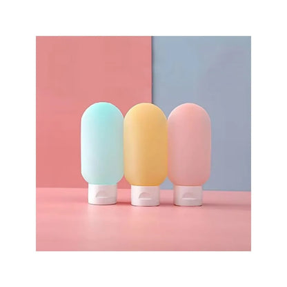 3-Piece Travel Refillable Silicone Bottles – 60ml/100ml Squeeze Tubes for Shampoo, Lotion & Toiletries