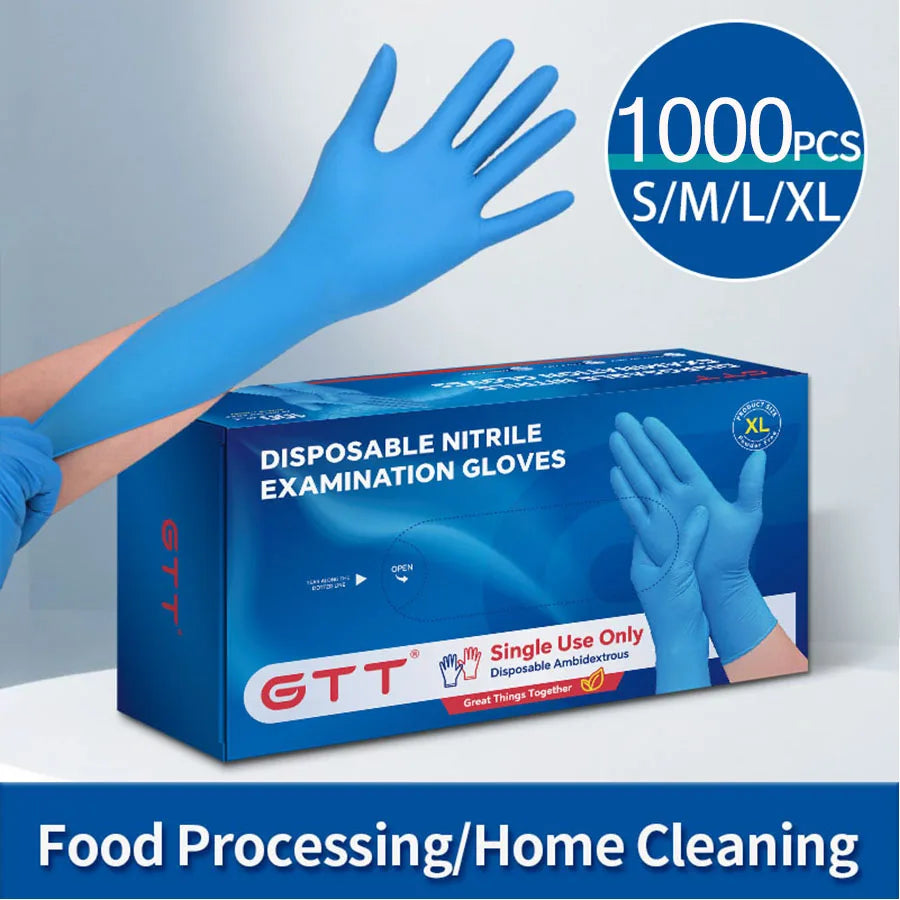 GTT Nitrile Disposable Gloves 5.5 Mil Powder Free Latex Free Purple S-XL