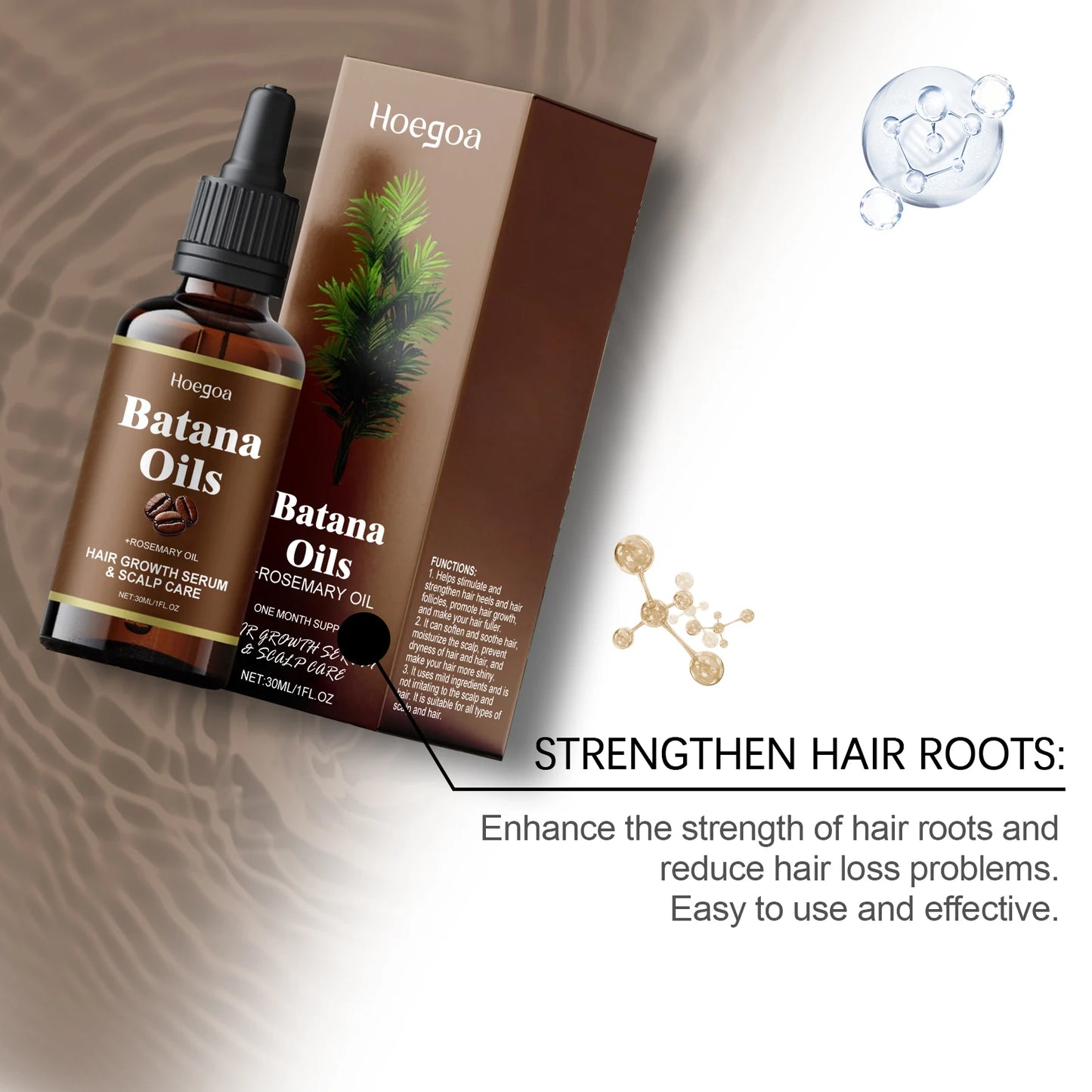 Batana & Rosemary Hair Growth Oil – Nourishing & Moisturizing Treatment to Reduce Hair Loss, Repair Split Ends, and Improve Hair Quality
