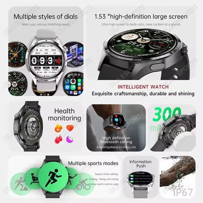 Smart Watch GPS NFC Bluetooth Call 1.52" HD Fitness Tracker Android iPhone