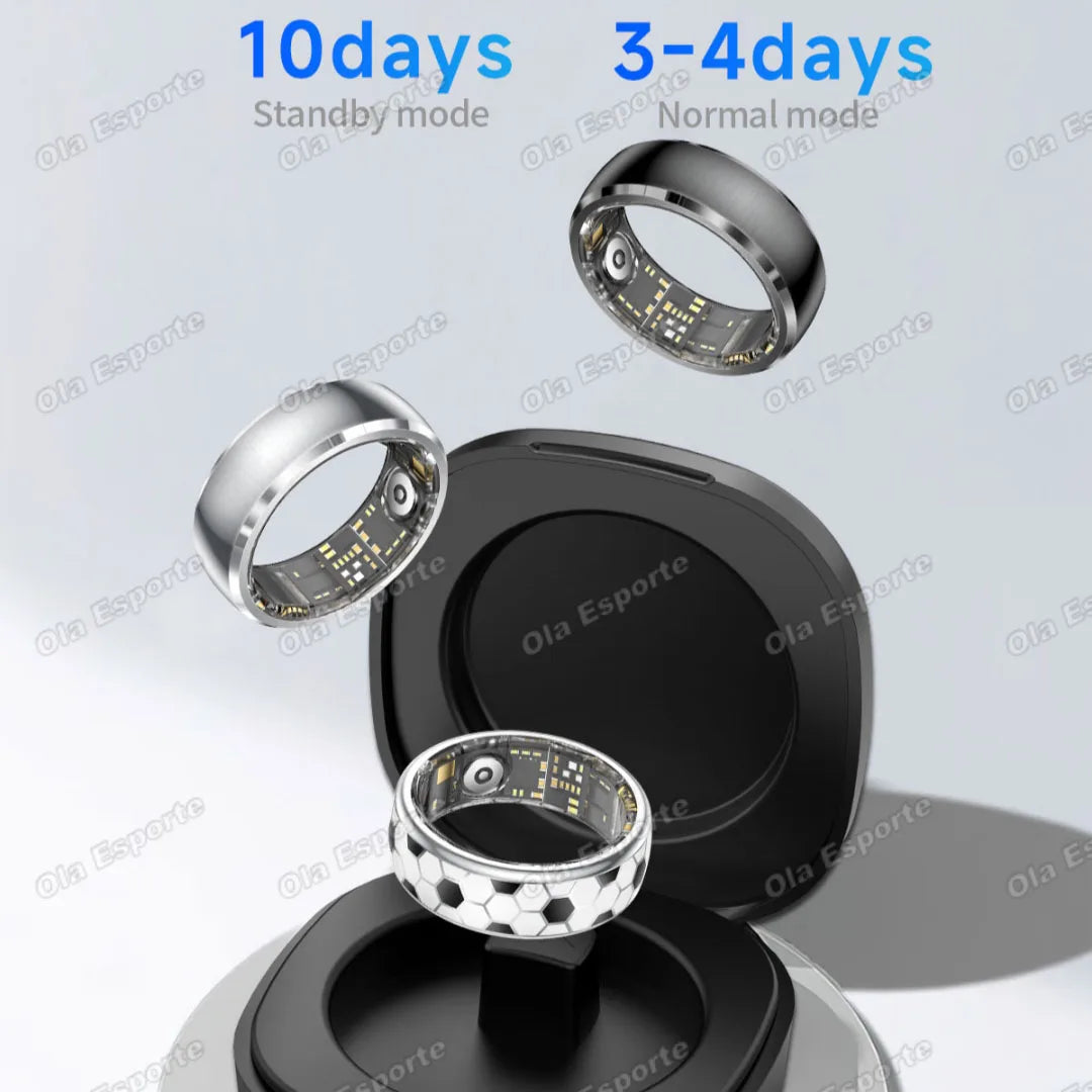 Smart Ring Fitness Tracker Call Alerts Sleep Monitor IP68 Waterproof Ring
