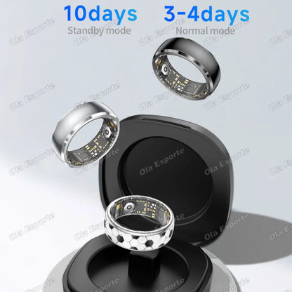 Smart Ring Fitness Tracker Call Alerts Sleep Monitor IP68 Waterproof Ring