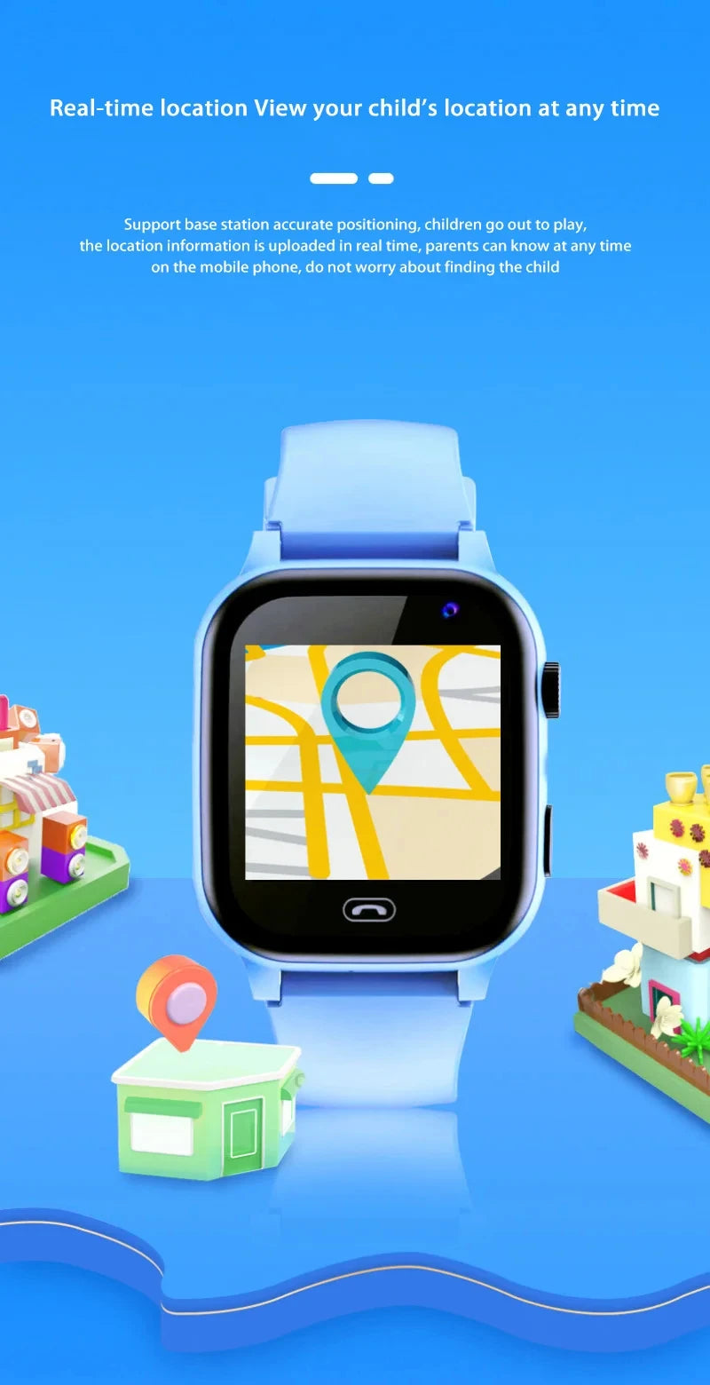 Lenovo Kids Smart Watch SIM Card Calling Camera GPS Touch Screen Android iOS