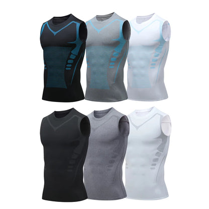 Men's Compression Tank Top Sleeveless Gym Shirt Quick Dry Workout Fitness Vest