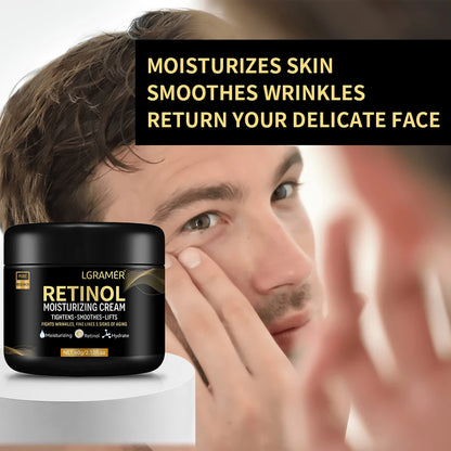 Men’s Retinol Face Moisturizer – Anti-Wrinkle, Anti-Aging, Pore Minimizing, Whitening & Smoothing Cream