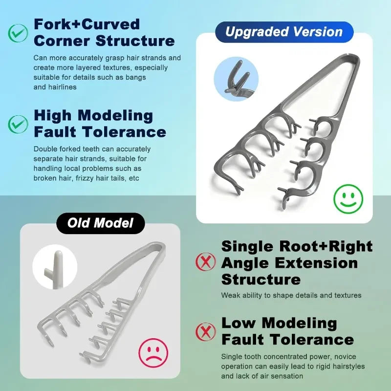 Wide Tooth Volumizing Hair Comb for Men – Detangling Styling Comb for Curly, Wavy & All Hair Types