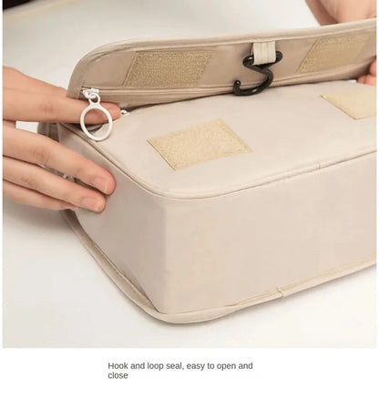 High-Quality Travel Makeup Bag – Waterproof Toiletry Organizer with Hook | Lightweight Cosmetic Storage Pouch for Women