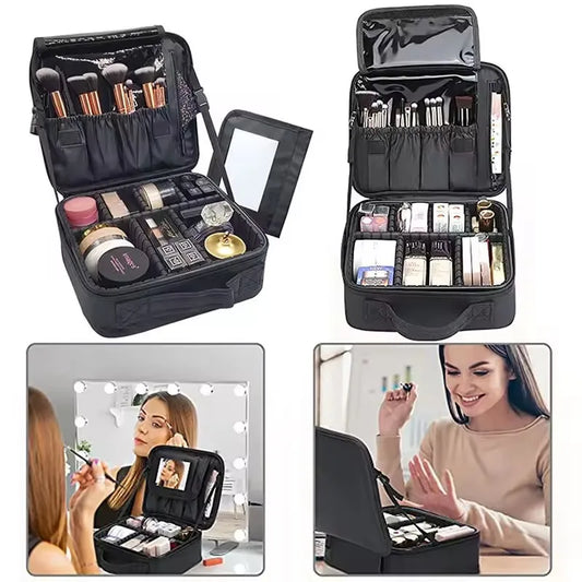 Professional Makeup Case Travel Cosmetic Organizer Waterproof Beauty Storage Bag