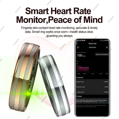 Smart Ring Fitness Tracker Heart Rate Sleep Monitor Waterproof for Android iOS