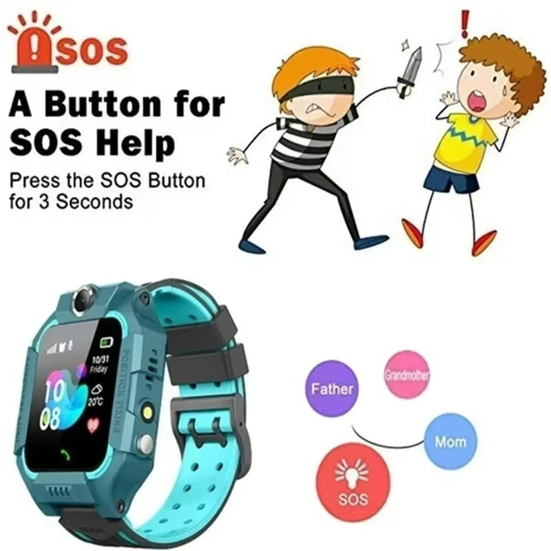 Lenovo Kids Smart Watch SIM Card Calling Camera GPS Touch Screen Android iOS