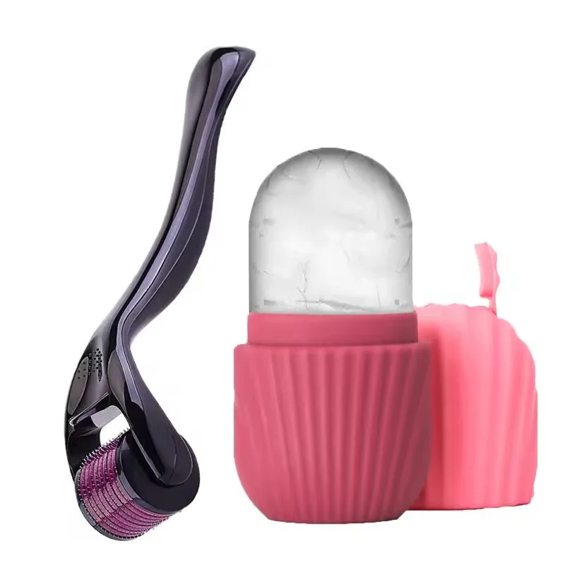 Ice Roller & Micro Needle Facial Roller Set Skin Care Face Beard Beauty Tool