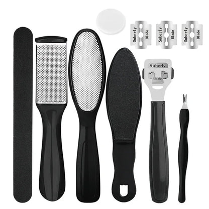 27PCS Pedicure & Manicure Foot Care Kit – Stainless Steel Tools for Callus Removal, Peeling, Exfoliating & Foot Scrubbing