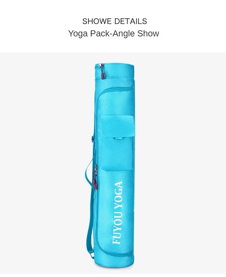 Yoga Mat Carrying Bag with Zipper Pockets – Large Capacity Fitness Gym Knapsack, Waterproof Sports Yoga Mat Holder (Women)