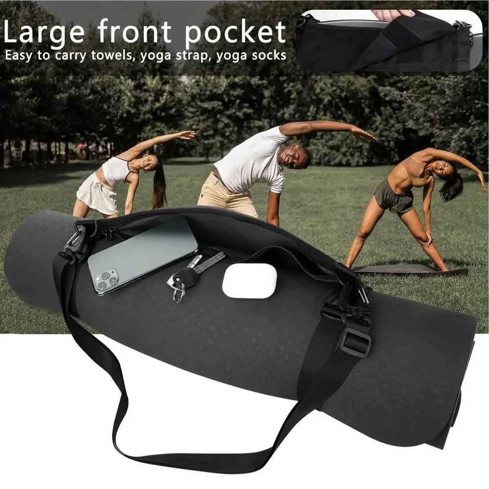 Portable Yoga Mat Carry Bag with Adjustable Shoulder Strap