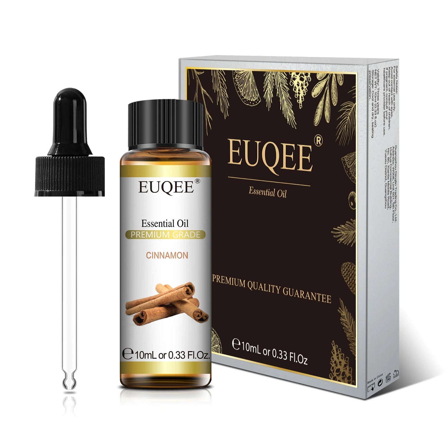 EUQEE 10ml Natural Plant Essential Oil with Dropper – Pure Lavender, Jasmine, Eucalyptus, Vanilla Oils for Diffuser, Humidifier, Aromatherapy