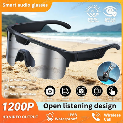 AI Smart Glasses HD Camera Bluetooth Calls Music WiFi Recording Glasses