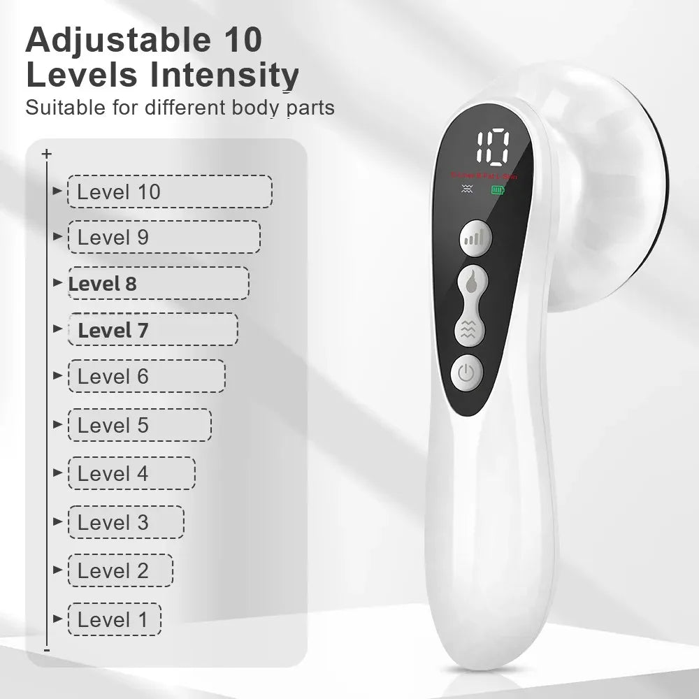Electric Body Massage Device with Heat & Vibration – Rechargeable Abdominal & Full Body Sculpting Massager