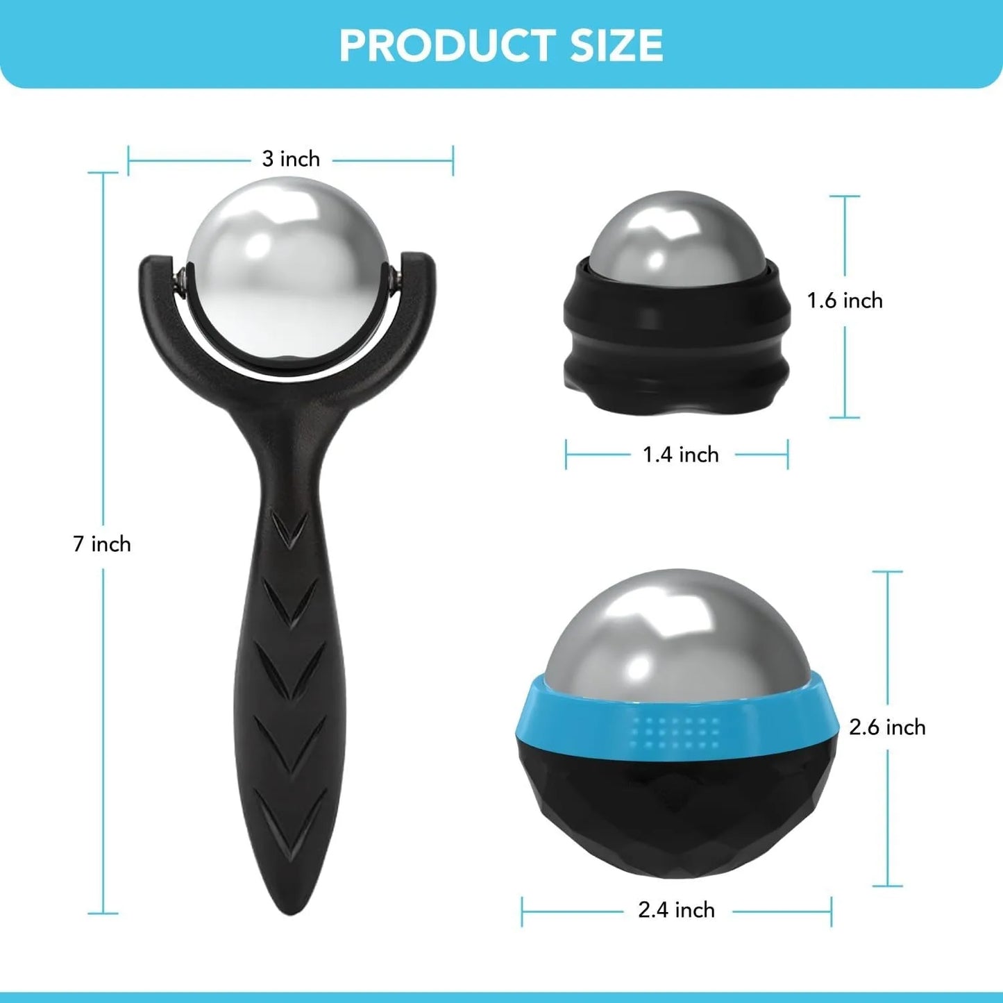 DUTRIEUX Hot & Cold Massage Ball Trigger Point Roller for Back Neck Foot Muscle Relief