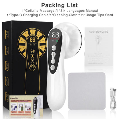 Electric Vibrating Body Massager with Heat & Red Light – Handheld Skin Firming & Body Sculpting Device