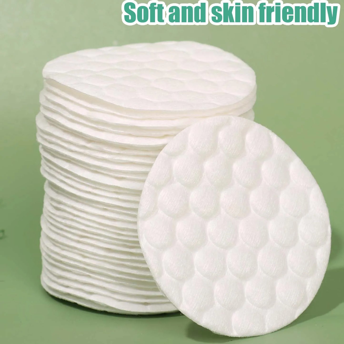100-200pcs Disposable Cotton Pads – Soft Round Cleansing Pads for Face, Makeup Removal & Nail Polish Remover