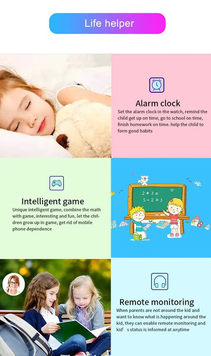 Kids 2G Smart Watch SIM Card SOS Call Camera Voice Chat Touch Screen Q19
