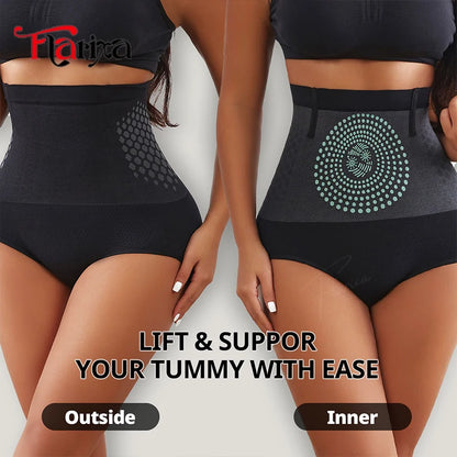 Flarixa Women’s High Waist Tummy Control Briefs Seamless Shapewear Panties
