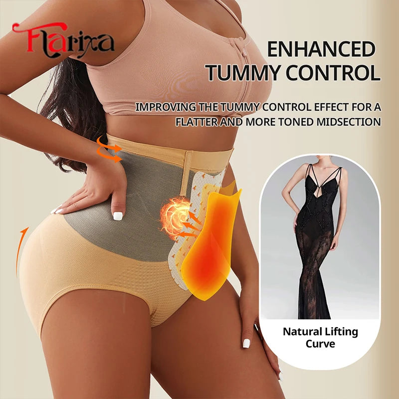 Women’s Thermal Shapewear Shorts High Waist Seamless Tummy Control Body Shaper Underwear