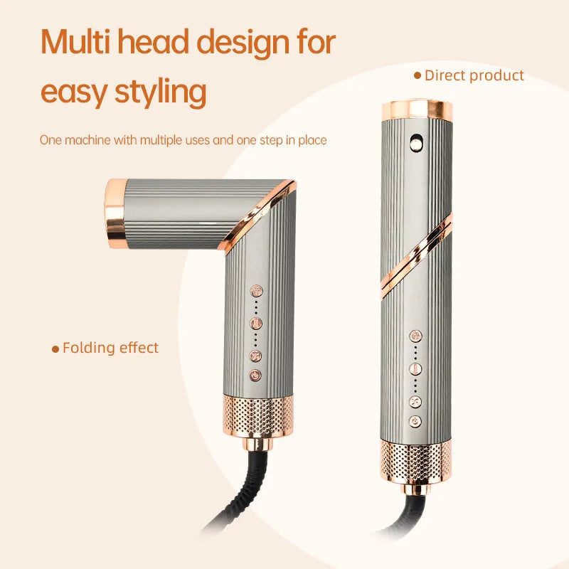 6-in-1 Hot Air Hair Styler Dryer Brush Auto Curler Straightener Volumizer 1400W