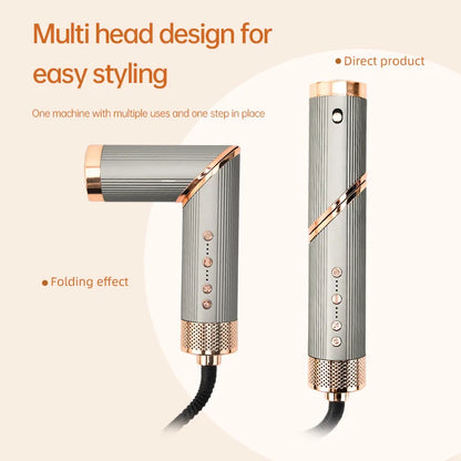 6-in-1 Hot Air Hair Styler Dryer Brush Auto Curler Straightener Volumizer 1400W
